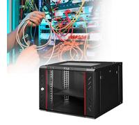 Server Rack 6U/ 9U/ 12U/ 15U/ 22U, Sturdy Network Rack Enclosure w/Glass Doors & Caster Wheels & Cooling Fans for Home Offices Studio, for Networking, Audio and Video Device(12U)