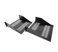 Server Rack Shelf-Universal Vented Rack Mount Cantilever Tray for 19" Network Rack & Cabinet - Heavy Duty Steel - Weight Capacity 115lb-3U H 18" D/ 2 Pieces Packaging GLOBALRACK (3U18, 18INCH)