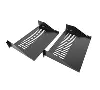 Server Rack Shelf-Universal Vented Rack Mount Cantilever Tray for 19" Network Rack & Cabinet - Heavy Duty Steel - Weight Capacity 80lb-2U H 12" D/ 2 Pieces Packaging GLOBALRACK (2U12, 12INCH)