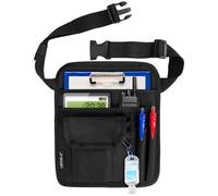 Server Waist Money Pouch Bag Restaurant Utility Tool Belt Apron with Adjustable Belt for Waiter Waitress Fanny Pack Pocket Organizer Holder Cash, Guest Book, Pens, Tablet