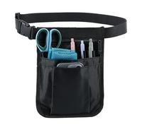 Server Waist Pouch Black Server Apron with Multiple Pocket, Restaurant Waitress Accessories Bag Adjustable Belt Utility Waist Strap for Restaurant Servers Bartenders and Hospitality Professionals