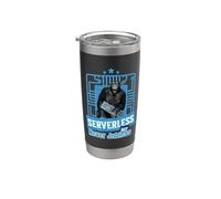 Serverless But Never Jobless Funny Developer Monkey Stainless Steel Insulated Tumbler