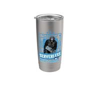 Serverless But Never Jobless Funny Developer Monkey Stainless Steel Insulated Tumbler