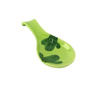Servette Home Ceramic Spoon Rest Kitchen Ladle and Spoon Holder - Cactus,Green,Medium