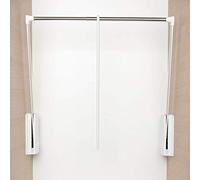 Servetto SE08LA400 Junior Clothes Lift H 850,KB 770-1200 mm, Support Bracket 10 kg, KS White/FE Nickel-Plated, Boit. Blanc - Tube.Nickel