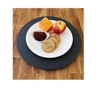 Servewell Lazy Susan Turntable - Graphite Grey - Acrylic Matt, Turntable Serving Plates Graphite Grey Large 38.5cm / 15.2"