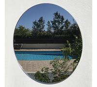Servewell Round Garden Mirror - 40 Cm Diameter Silver