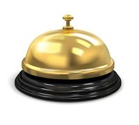 Service Bell for Desk - Desk Bell 4x Golden Loud Metal Bell Reception Call Bell Stainless Steel Hand Held Desk Service Bell Novelty Attention for Hotels, Schools, Restaurants, Reception Areas