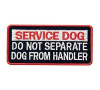 Service Dog Do Not Separate Dog from Handler Vests/Harnesses Emblem Embroidered Fastener Hook & Loop Patch