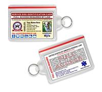 Service Dog Identification Card - Holographic Card - Custom with Dogs Photo and Your Info