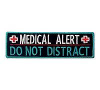 Service Dog Medical Alert Do Not Distract Vests/Harnesses Patch Embroidered Badge Fastener Hook & Loop Emblem