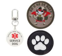 Service Dog Tag, Do U No De Wae? and Paw Patch Hook & Loop for Dog Vest Harness(07)