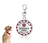 Service Dog TAG Industrial Puppy for Service Animals, Emotional Support Dogs & Therapy Dogs Entirely Surgical Stainless Steel Easily Attach to Collar, Harness-Two-Sided