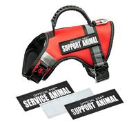 Service Dog Vest - ESA & PSD - No-Pull Dog Harness - Emotional Support Dog Vest with 3 Patches, Reflective & Adjustable - Padded for Training - XSmall