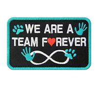 Service Dog We are A Team Forever Vests/Harnesses Patch Embroidered Badge Fastener Hook & Loop Emblem