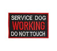 Service Dog Working Letters Patch Iron On Embroidered Applique Patch Service Dog Do Not Words Iron On Sew On Emblem Badge