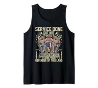 Service done but not erased Veteran Dad Retro Veteran Shirt Tank Top