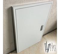 Service Door Gray Metal Access Screws, Lockable Wall Access Panel Wiring Plumbing and Heating, Inspection Access Opening Flap Flush Mount