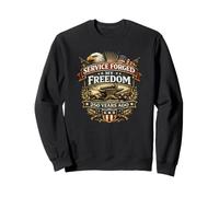 Service Forged Freedom 250 Years Ago Veteran Eagle Flag 1776 Sweatshirt