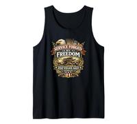 Service Forged Freedom 250 Years Ago Veteran Eagle Flag 1776 Tank Top