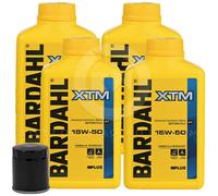 Service Kit 4Lt Oil Bardahl Xtm Synt 15W50 + Filter Honda Cbr 1000 Rr 2004