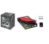 Service Kit Filters Iridium Plugs Silkolene Super 4 Oil Kawasaki ZX6R B 03-04