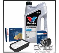 SERVICE KIT for Hyundai i20 1.2 MK1 (2009-2012) - Bosch Oil Air Filter & 5L Oil