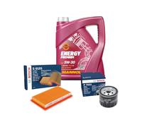 SERVICE KIT for NІSSАN QАSHQАІ АCЕNTА 1.5 DCI MK1 J10 (2007-2014) - Bosch Oil Filter & Bosch Air Filter & 5l Mannol Oil 5w30 P7022 S0101 MN7908-5 (Service Kit: Oil Filter+Air Filter+Oil)