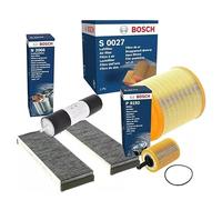 SERVICE KIT for Аudi A6 (C6) 2.0 TDI CAGB CAHA (2008-2011) - Genuine Bosch Oil Filter & Air Filter & Fuel Filter & Cabin Filter P9192 S0027 N2066 R2422