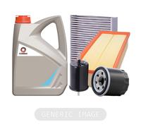 Service Kit MANN Oil + Air + Fuel + Cabin Filter + COMMA Engine Oil 5W30 20L