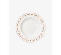 Service Projects Service Projects Saloon Porcelain Deep Plate White & Red 23cm