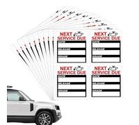 Service Reminder Stickers - Car Oil Change Stickers | 40 Windscreen Stickers 2 x 2 Inches, Maintenance Reminder Label, Vehicle Maintenance Stickers for