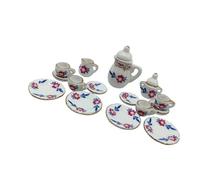 Service Set in Ceramic for 1/12 Doll House, Full | Tabletop Decor for Display Shelves and Collector Home Scenes