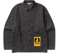 Service Works - Casual overshirt in organic cotton - Patterned Easy Chef Shirt Black Leopard for Men - Size M Black M