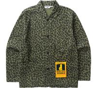 Service Works - Casual overshirt in organic cotton - Patterned Easy Chef Shirt Green Leopard for Men - Size L Green L