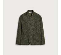 Service Works Men's Patterned Easy Chef Shirt Green Leopard Medium