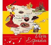 Serviettenshop 20x3-Ply DISPOSABLE_NAPKIN, Napkins 33x33 cm, Spanish Life, Paper, Eucalyptus Design, Table Decoration