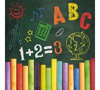 Serviettenshop 20x3-Ply Napkins, School Decoration, Colourful ABC Design, Unit Count 20, 33x33 cm, Paper