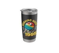Serving Aces Since 1995 Table Tennis Lover 30th Birthday Stainless Steel Insulated Tumbler