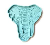 Serving Borad Crystal Epoxy Mold Cup Mat Crystal Mold Elephant for Head Tray Silicone Fruit Plate Casting M Epoxy Resin Silicone