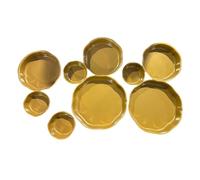 Serving Bowls - Decorative Plate Dining, Aluminum Dessert Plates with Luxurious Sheen | Snack Tray Bowl Suitable for Entertaining Guests, Parties, Home Décor, Wedding