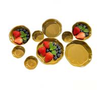 Serving Bowls - Nine Decorative Grates, Dessert Plate Tray, Snack Dish, Fruit Candy Holder For Appetizer, Versatile Party Tray | For Snacks No