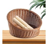 Serving Bread Baskets - Woven Storage Box, Rattan Tray, Ready to Display Design | Display Organizer for Kitchen, Fruit, Vegetable, Pata