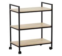 Serving Cart for Restaurants and Hotels - 3-Tier Wine Rack Trolley for Outdoor Drinks & Food Catering, Kitchen Sideboard, Home Bar - 76x35x60cm