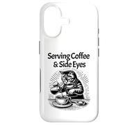 Serving Coffee And Side Eyes Cat Cafe Shop Funny Barista Case for iPhone 17