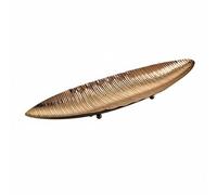 Serving Dish Stainless Steel Fish Platter Tray Bowl Boat with Hammered Surface and Mirror Finish Sashimi Presentation Suitable for Restaurants Hotels KTV Service, Rose Gold, 470X140X60MM