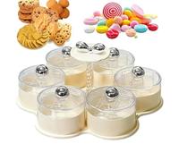 Serving dish with compartments and lid Rotating nut and snack tray | Sectional serving bowl for children, adults, travel, picnic, catering, hospitality, parties, buffets