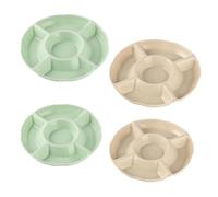 Serving Dishes & Platters Compartment Trays with Sections,4 Pack Serving Platters for Parties,nibble tray, Reusable Plastic Snack Tray Serving Trays for Snacks Fruit Candies Dessert Nibbles Nuts