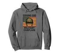 Serving God Military Chaplain US Flag Chaplain Pullover Hoodie