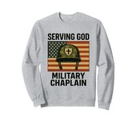 Serving God Military Chaplain US Flag Chaplain Sweatshirt